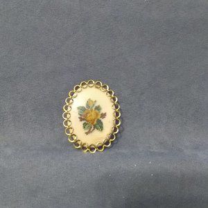 Yellow Rose Brooch
